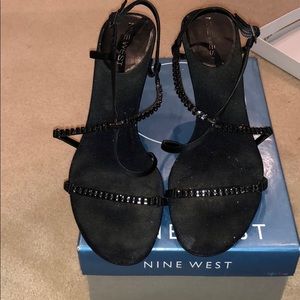 Nine West black heels size 8.5